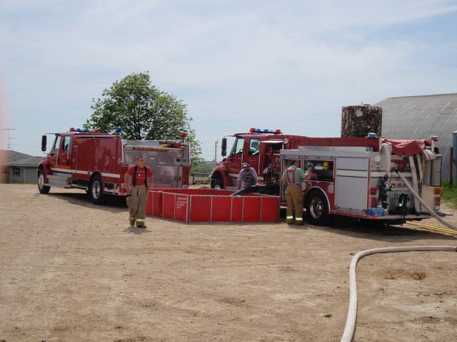 Shed fire, May 18, 2010. Mark Hefel farm.